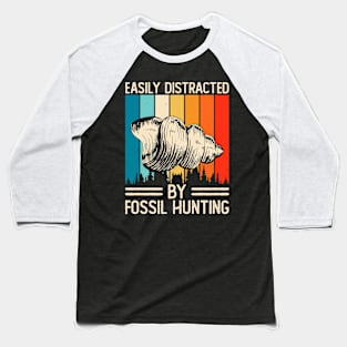 Easily Distracted By Fossil Hunting T shirt For Women Baseball T-Shirt